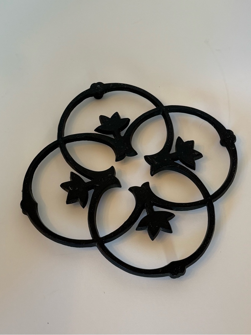 Vintage DANSK DESIGN Black Iron Trivet Designed by Gunnar Cyren Danish